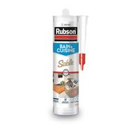 Rubson Mastic Bain & Cuisine Couleur Sable, Joint silicone multi-matériaux renforcé en antifongiques, mastic sanitaire coloré, souple & étanche, 280 ml (Packaging du produit peut changer)