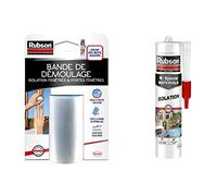 Rubson mastic Isolation Portes & fenêtres, joint silicone pour isolation thermique et isolation phonique +Rubson bande de démoulage pour isolation des fenêtres