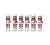 Rubson | Mastic Maison Acrylique Murs & Fenêtres (cartouche de 280 ml) - Mastic acrylique blanc pour intérieur & extérieur - Comble fissure, joint porte et fenêtre (Lot de 6)