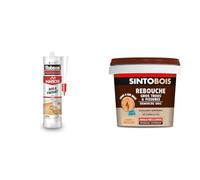 Rubson | Mastic Maison Bois & Parquet Chêne (cartouche de 280 ml) - Mastic acrylique & Sinto Rebouche Bois pour Gros Trous et Fissures Bois Clair - 500 g - Facile et Prêt à l’Emploi