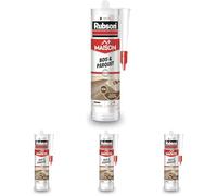 Rubson Mastic Maison Bois & Parquet couleur Hêtre (cartouche de 280 ml), Mastic acrylique pour tous supports bois et maçonnerie, Joints intérieur abrité (Lot de 4)