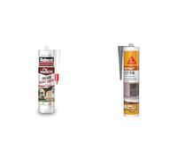 Rubson - Mastic Maison Façade Effet Crépi (cartouche de 280 ml) - Mastic acrylique pour joint & SikaSeal 107 Joint et Fissures Gris, Mastic acrylique professionnel multi support pour joints