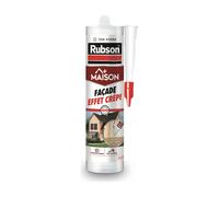 Rubson - Mastic Maison Façade Effet Crépi Ton Pierre (cartouche de 280 ml) - Mastic acrylique pour joint, raccordement et rebouchage de fissures sur crépi - Aspect granuleux