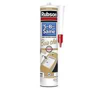 Rubson Mastic Salle de bain Saine Couleur "Bois Clair" Beige,Joint silicone multi-matériaux renforcé en antifongiques, mastic sanitaire coloré,souple & étanche,280ml(Packaging du produit peut changer)