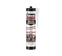 Rubson - Mastic Special Materials Hautes Températures Noir (cartouche de 280 ml) - Mastic intérieur résistant à 1200°C - Réparation et étanchéité des cheminées, chaudières, fours, barbecue, etc