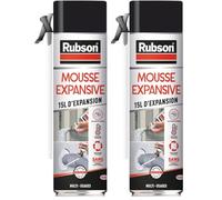 Rubson - Mousse Expansive Multi-Usages (aérosol de 345 ml) Blanche - Mousse polyuréthane pour isolation, calage et rebouchage - 15 litres d'expansion