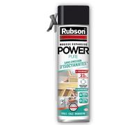 Rubson | Mousse Expansive Power Pure (aérosol de 500 ml) - Mousse pour isolation acoustique et thermique - Application tous sens et 21 litres d'expansion