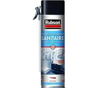 RUBSON Mousse Expansive Sanitaire, mousse de rebouchage et d'installation pour tuyaux et canalisations - blanche 21 L d'expansion