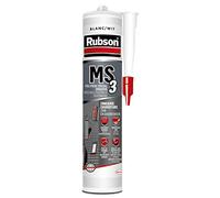 RUBSON MS3 , Mastic polymère pour couverture/zinguerie, pour étanchéité et collage en extérieur, Coloris Blanc, Cartouche 280ml