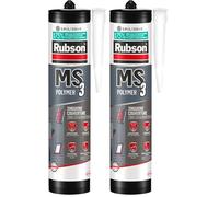 RUBSON MS3, Mastic polymère pour couverture/zinguerie, pour étanchéité et collage en extérieur, Gris Zinc, Cartouche 280 ml (Lot de 2)