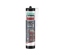 Rubson MS3, Mastic Zinguerie, Colle Polymère, Cartouche 280ml, Gris Zinc | Mastic colle Multi-supports, métaux & béton, Étanche, Applicable sur surfaces humides, Résistant intempéries & UV, Peignable