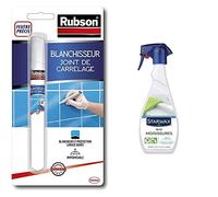 Rubson Outils Blanchisseur Joint de carrelage stylo, Stylo blanchissant pour Joints de carrelage, 7 ml & STARWAX Anti-moisissures pour Joints et Salle de Bains - 500ml