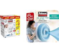 Rubson | Pack anti-humidité complet Aéro 360° Pure : lot de 2 absorbeurs d'humidité + 8 recharges de 450 g - Déshumidificateurs d’air pour pièces jusqu’à 20 m² - Recommandé par l’AFPRAL*