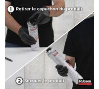 RUBSON Pistolet extrudeur pour mousses expansives, pistolet mousse polyuréthane, Noir