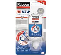 Rubson RE-NEW (1 x 80ml), mastic sanitaire gris à base de silicone, s'applique sur le joint déjà existant, mastic étanche & anti-moisissures