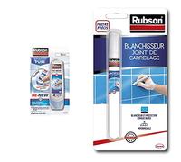 Rubson RE-NEW Blanc (1 x 80ml), mastic sanitaire + Rubson Outils Blanchisseur Joint de carrelage stylo