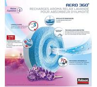 Rubson Recharge Aero 360 - 4 Recharges Lavande - Absorbeur d'Humidité avec Technologie Anti-Odeurs