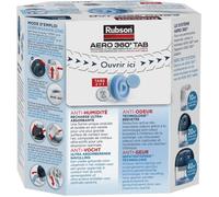 Rubson Recharge AERO 360 Lot de 2 Neutre - Recharges 2en1 pour Absorbeur d'Humidité AERO 360, Technologie Exlusive pour Plus d'Efficacité contre l'Humidité et les Odeurs