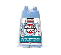 RUBSON Revêtement Étanchéité par Injection Waterproof Kit 6 Vases et 6 Injecteurs Murs Extérieurs, Anti-Humidité - Barrière Contre Remontées Capillaires, Infiltrations et Fissures