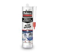 Rubson Special Material, Mastic Autos-Bateaux, Cartouche 280ml, Noir | Mastic noir, Résiste à l'eau de mer, sels de voirie, UV et intempéries, Pour collages, réparations et joints, Mastic étanche