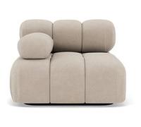 Ruby - module d'assise gauche en velours texturé - Beige