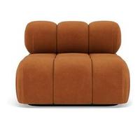 Ruby - module d'assise sans accoudoirs en velours texturé - Terracotta Terracotta G
