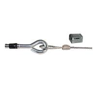 Ruck-Zuck Fixation au plafond | Sangle de Mulite avec ancrage en béton | 2 mm | Avec corde de 3 m et serrure de câble métallique | 1 kit