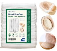 RUCUDIM Banneton Lot de 200 inserts de panier à pain anti-adhésif pour panier à pain, doublure élastique, accessoires de pâtisserie pour fermentation du pain à levre