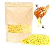 RUCUDIM Pastilles de cire d'abeille, granulés de cire d'abeille 100 % pure, 600 g, parfaits pour les produits cosmétiques, crèmes, chiffons de cire d'abeille, savon, polissage du bois et fabrication