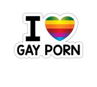 Rudiaoa Cool I Love Gay Autocollants Scooter Casqueur Mur Window Window Sticker Fourniture Ordinateur Rainbow