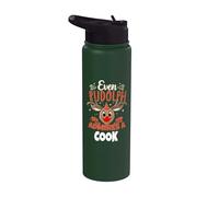 Rudolph Admiires A Cook Christmas Cook Dire Stainless Steel Insulated Water Bottle