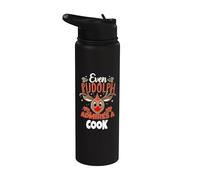 Rudolph Admiires A Cook Christmas Cook Dire Stainless Steel Insulated Water Bottle