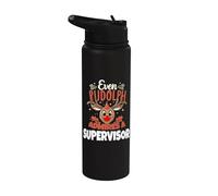 Rudolph admire un superviseur de Noël en disant Stainless Steel Insulated Water Bottle