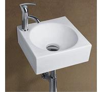 Rue Du Bain LV-CL Like Lave-main carré suspendu en Céramique 28 x 28 cm Blanc