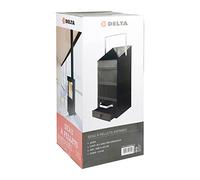RUECAB 3835 Seau à Granulés 18L Modèle ANTARES - Seau à Pellets avec Tamis et Tiroir Récupérateur de Poussières - Acier Noir - 1 Sac 15kg