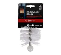 RUECAB - Brosse de ramonage Ø80mm pour poêle à granulés/pellets, hérisson ramonage nylon Ø80mm, Filetage femelle M12 x 1,75mm, longueur : 150mm - Ecouvillon de ramonage 80mm - Spécial poêles granulés
