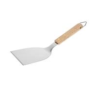 RUECAB - Spatules pour barbecue, Ensembles d'ustensiles pour barbecue - Spatule large pour plancha INOX, grattoir large pour plancha INOX - Manche en bois d'Acacia - Longueur : 32cm 001543