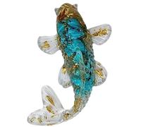 ruedufengshui com Statue Poisson Carpe Feng Shui - Carpes koï - Animal Protecteur Feng Shui - Statue Feng Shui - Objet décoration Feng Shui - Figurine Feng Shui - Pierres de Turquoise