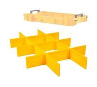 RUGGED TOOLS Séparateurs compatibles avec les plateaux internes Dewalt Toughsystem 2.0 (jaune, plateau peu profond)