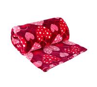 Ruggeri - Plaid à Carreaux 120x160 cm en Microfibre Haute Qualité - Couverture Polaire Extra Douce, Chaude et Légère pour Canapé et Lit (Rouge)