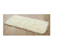 Rugs & Stuff Tapis Flokati Tapis grec à poil long Couleur ivoire 1500 g/m² 4 tailles disponibles, Laine, beige, 90 x 160cm