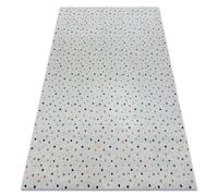 Tapis lavable BAMBINO 47890 Points pour les enfants antidérapant - blanc / marron 80x150 cm