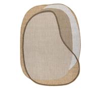 rugsx Organic 2123 Tapis sisal Pierre Naturel/écru - Forme irrégulière Moderne, tissé Plat - intérieur & extérieur - 200x290 cm