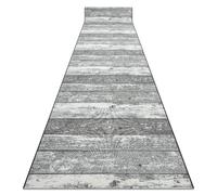 Rugsx Tapis de couloir caoutchouc - 67x260 cm - Gris