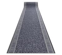 rugsx Tapis de Couloir GREK - Motif Grec en Gris - Tapis antidérapant pour Hall, Cuisine & entrée - Tapis de Course 80x150 cm
