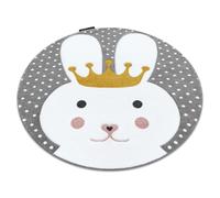 RUGSX Tapis PETIT BUNNY lapin - Gris - Cercle 160 cm