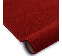 rugsx Tapis Une Couleur Eton pour n'importe Quelle pièce, Salon, Chambre, Chambre d'enfant, Rouge, des Tailles différentes, 200x200 cm