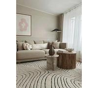 RugVista Chaima Tapis, 200 x 300 cm, Blanc crème/Noir | Modernes, Rectangulaire, Poil moyen, Nettoyage à sec seulement, Oeko-Tex 100