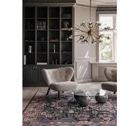 RugVista Galaxy Oriental Tapis, 120 x 180 cm, Bleu/Noir | Orientaux, Rectangulaire, Poil ras, Lavage en machine, Oeko-Tex 100, Salle de séjour, Chambre, Cuisine