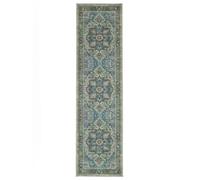 RugVista Georgia Oriental Tapis, 80 x 300 cm, Vert/Multi | Orientaux, Rectangulaire, Poil ras, Lavage en machine, Oeko-Tex 100, Salle de séjour, Chambre, Cuisine, Couloir